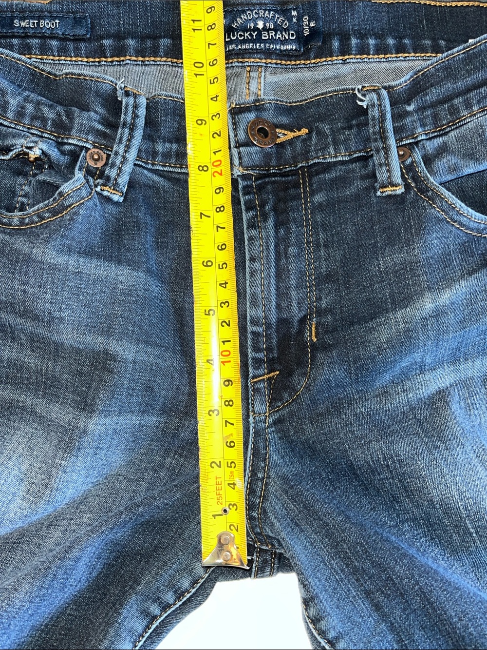 Lucky Brand Women's Sweet Boot Dark Indigo Flare Jeans 10/30 R‎ - Picture 6 of 9